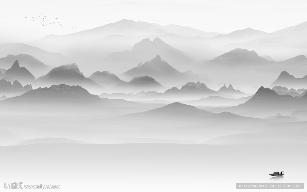 爆款意境大气山水 tiF分层