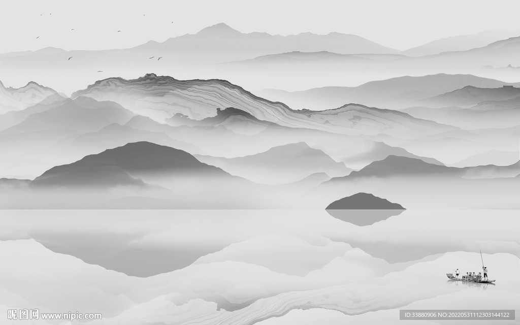 高清 意境大气山水 tiF分层