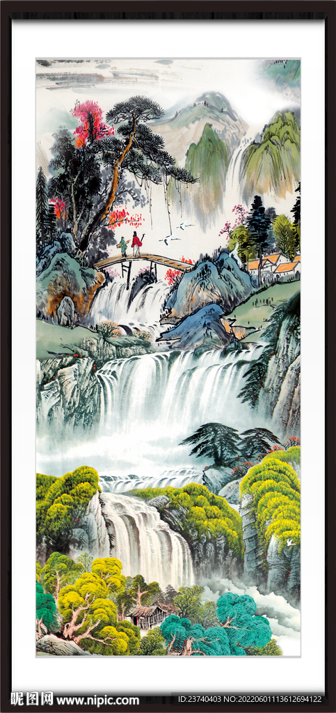 竖幅山水