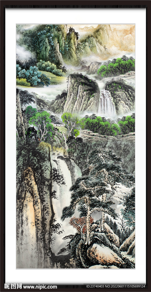 竖幅山水