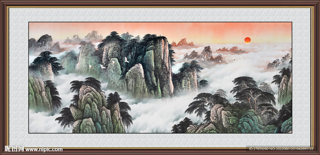 旭日东升泰山日出