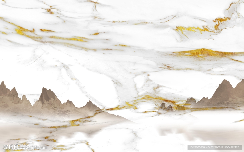 大气山水鱼肚白画 TIf合层