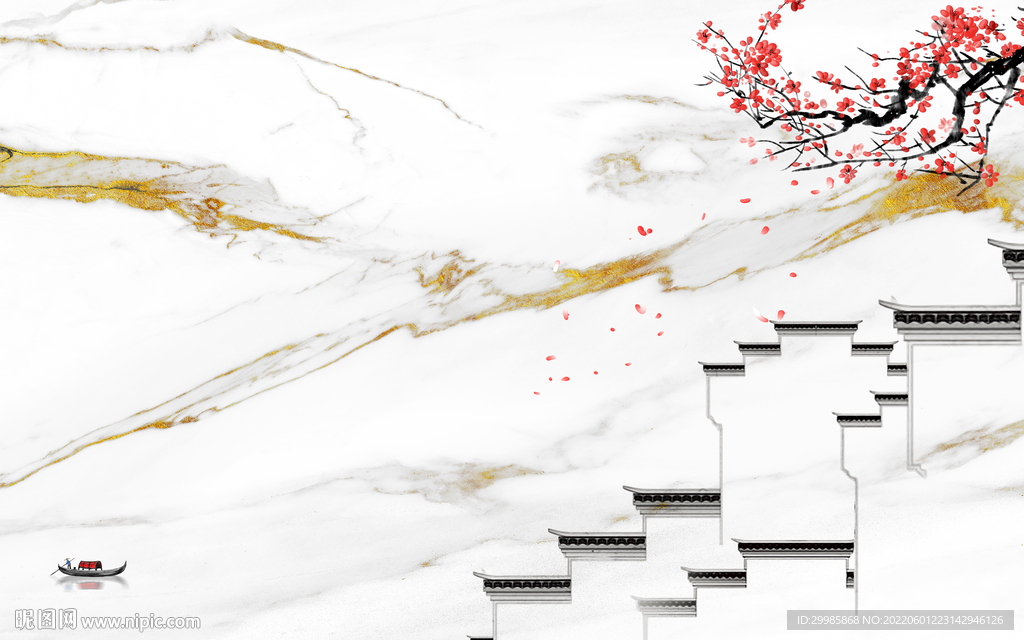 徽派 山水雅士白纹 TIf合层