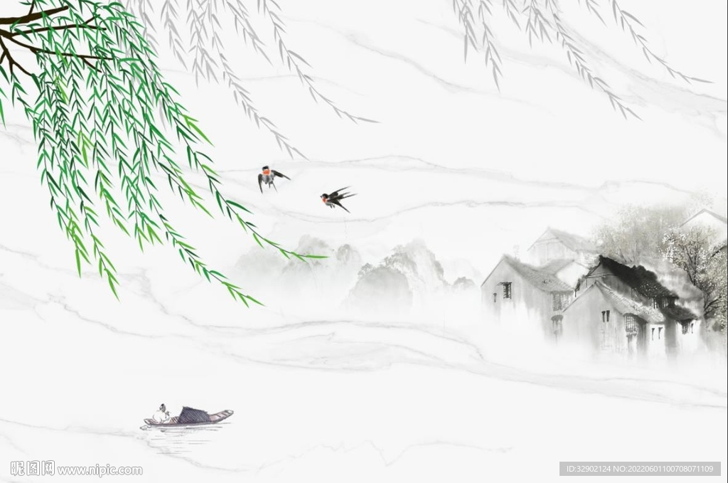 中式江南背景墙