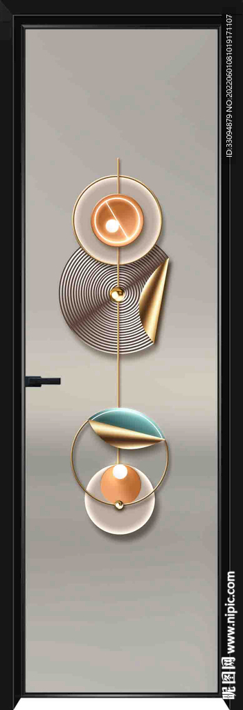 高清分层透明底平开门打印图 