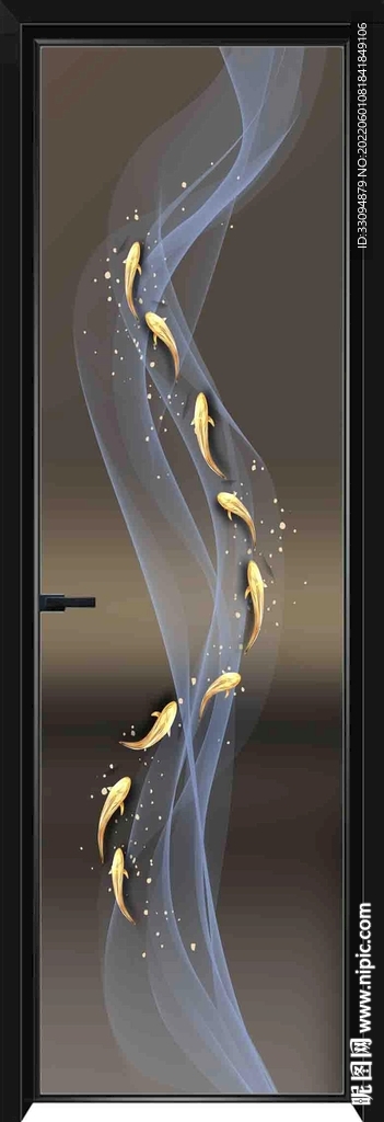 高清分层透明底平开门打印图 