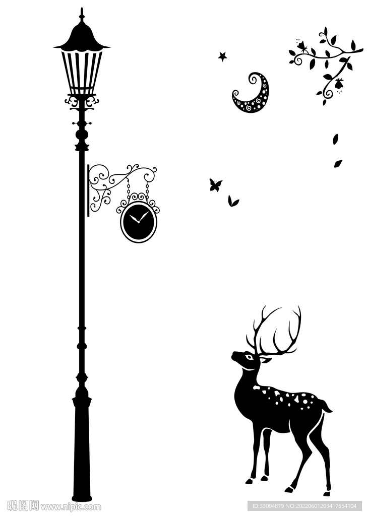 高清分层透明底推拉打印图  