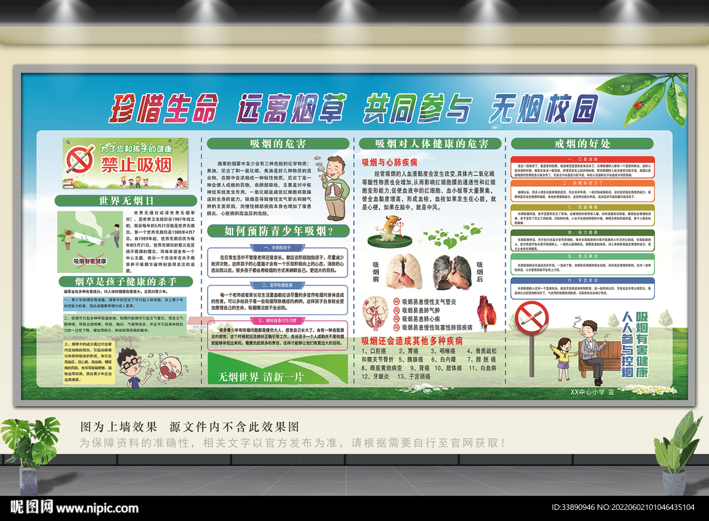 学校禁烟健康教育宣传栏