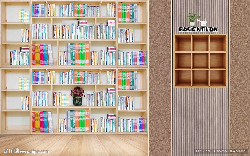 书柜直播背景墙