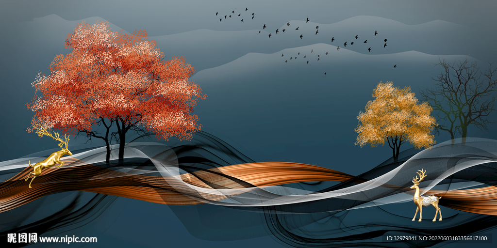 客厅晶瓷装饰画 TIF分层 