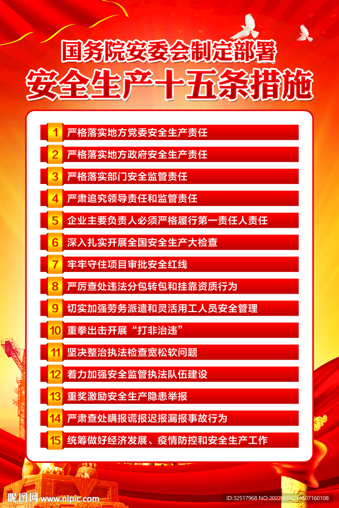 安全生产十五条措施