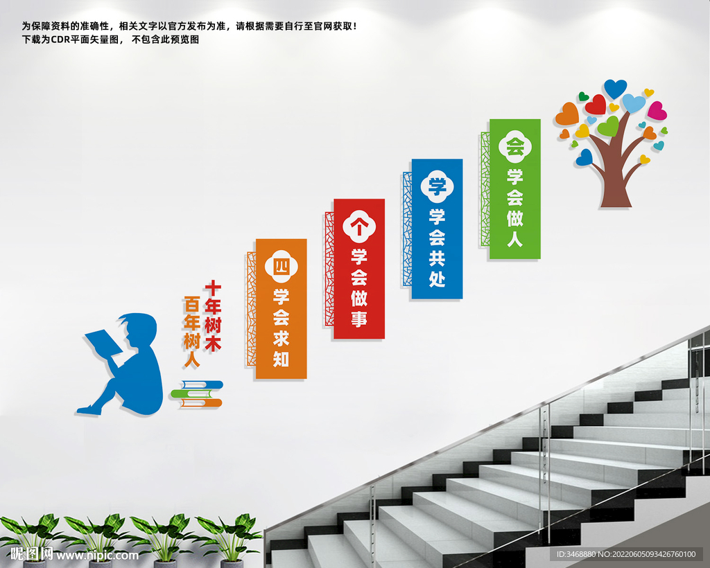 四个学会楼道文化墙