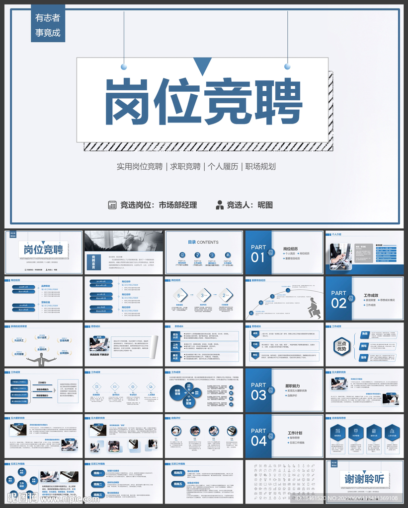 岗位竞聘PPT模板