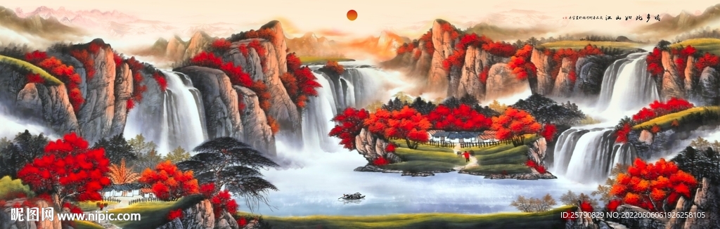 鸿运当头国画