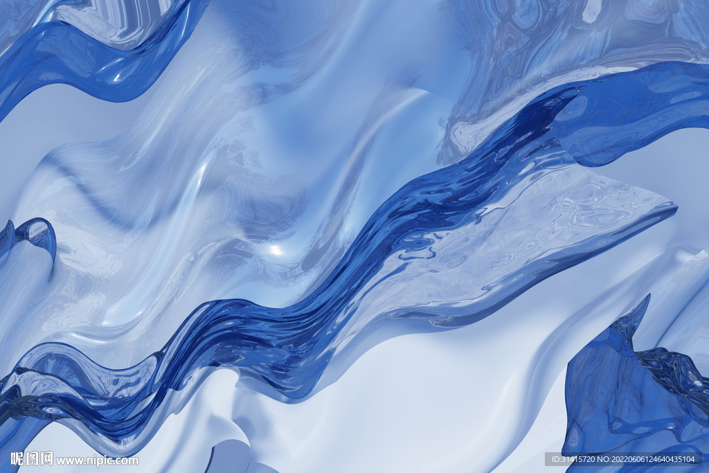 蓝色大理石纹理