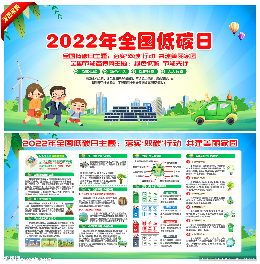 2022年全国低碳日宣传栏
