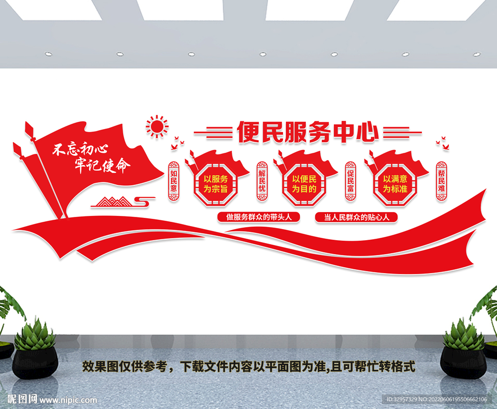 便民服务中心文化墙
