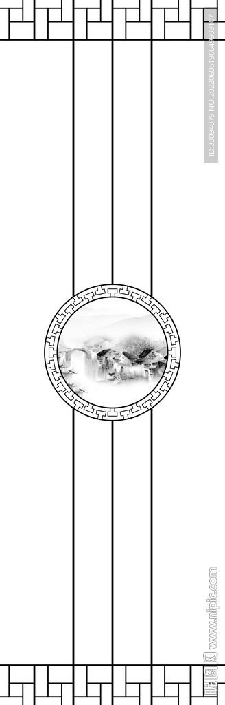 高清分层透明底平开门打印图