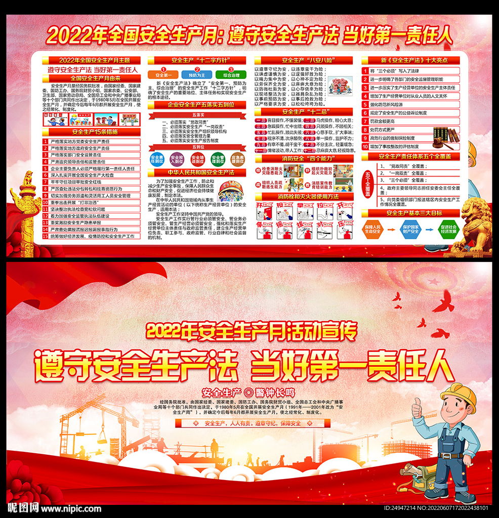 2022年安全生产月宣传展板