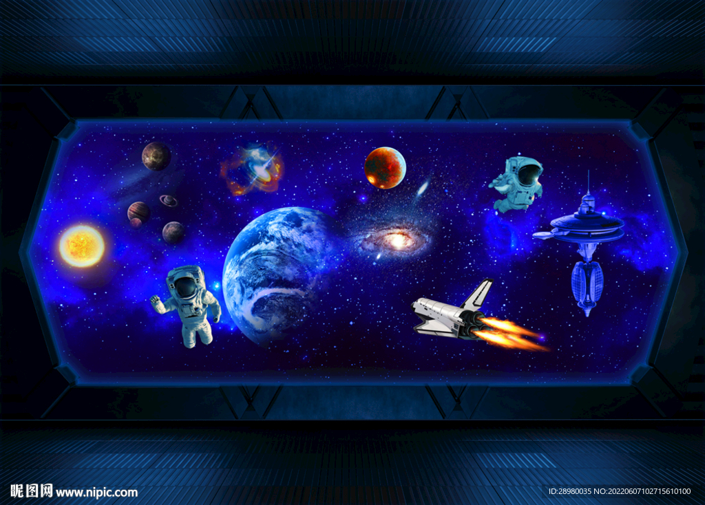 宇宙太空宇航员图片