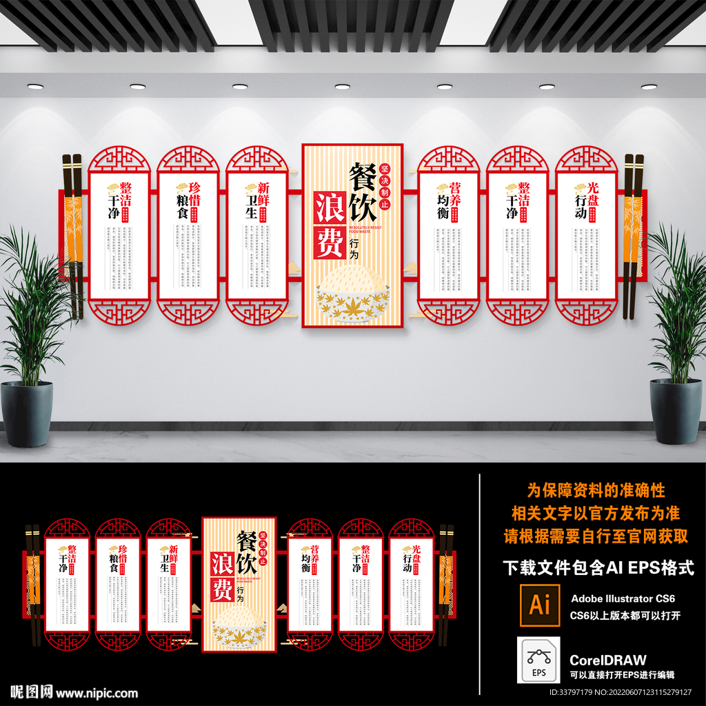 拒绝浪费文化墙 