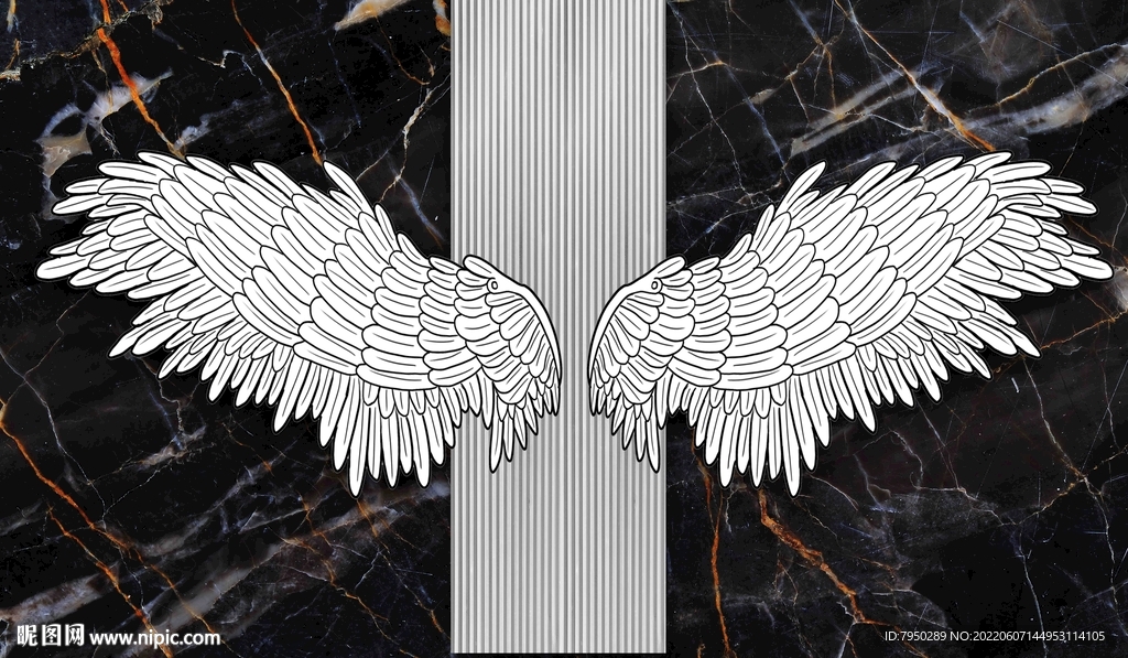 翅膀背景墙 