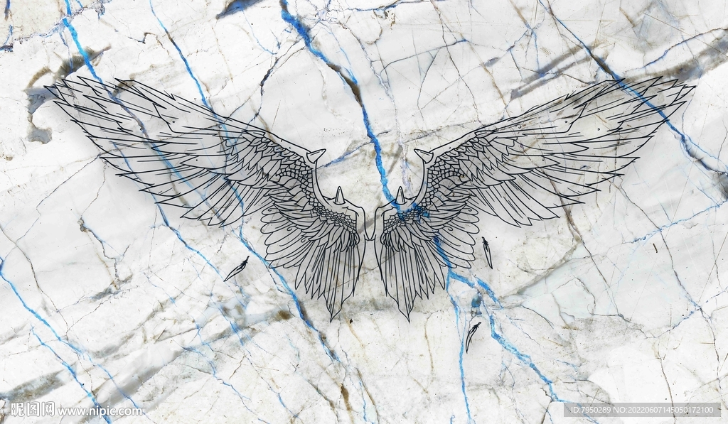 翅膀背景墙