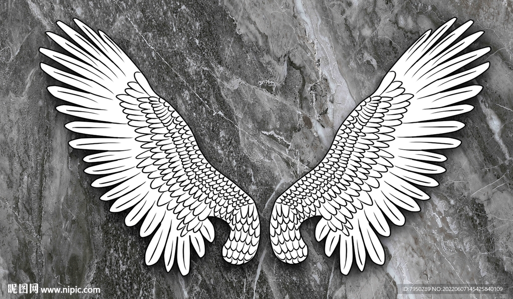 翅膀背景墙