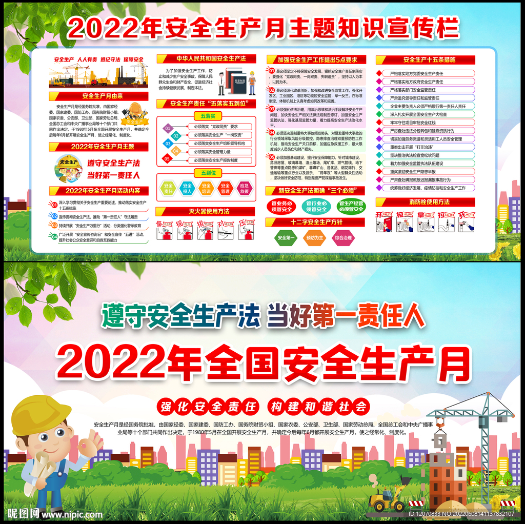 2022安全生产月主题展板