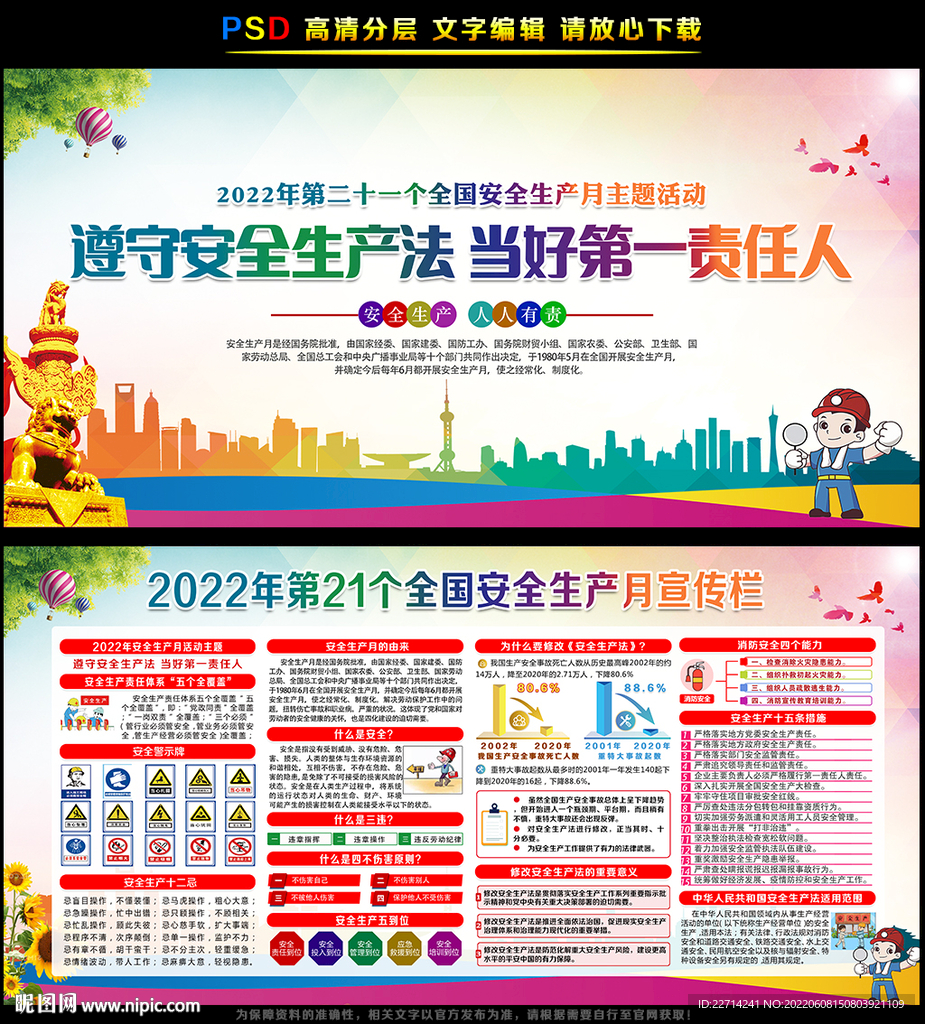 2022年安全生产月活动宣传栏