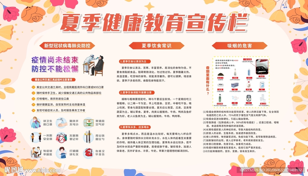 夏季健康教育宣传栏