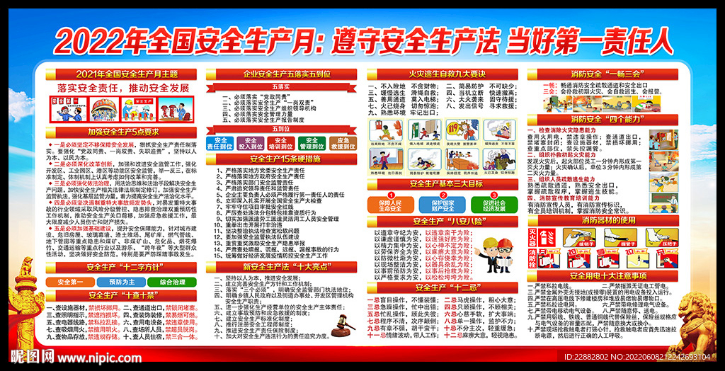 2022年安全生产月展板