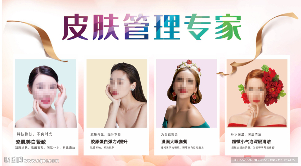 皮肤管理专家展板