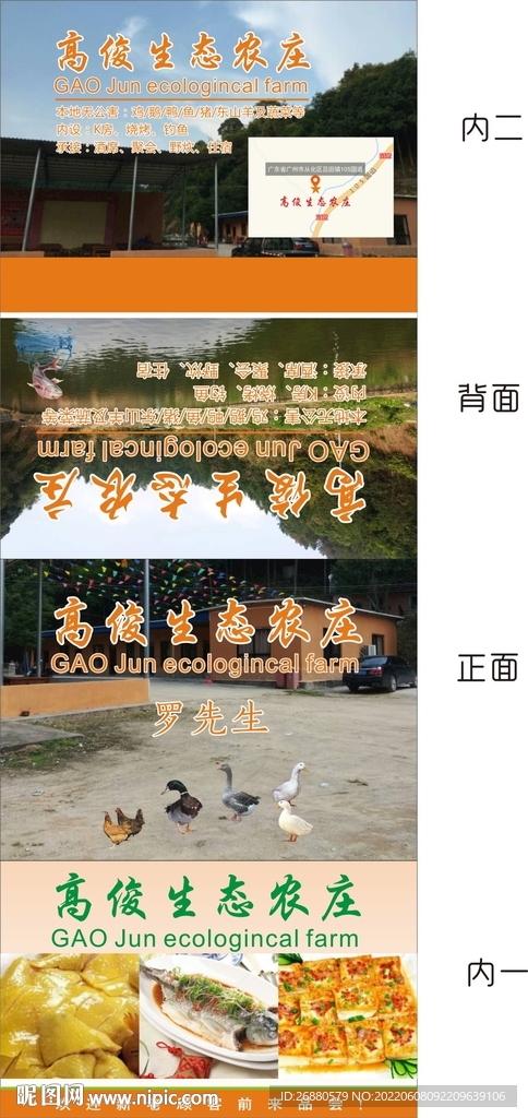 高俊生态农庄包装展开图