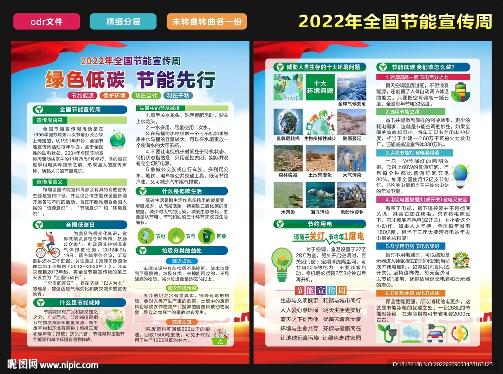2022年全国节能宣传周宣传单