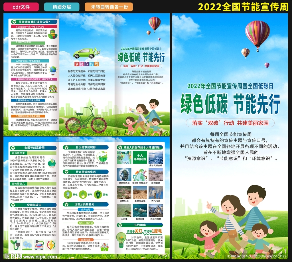 2022年全国节能宣传周三折页