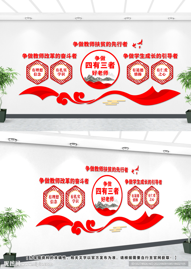 四有三者好老师文化墙