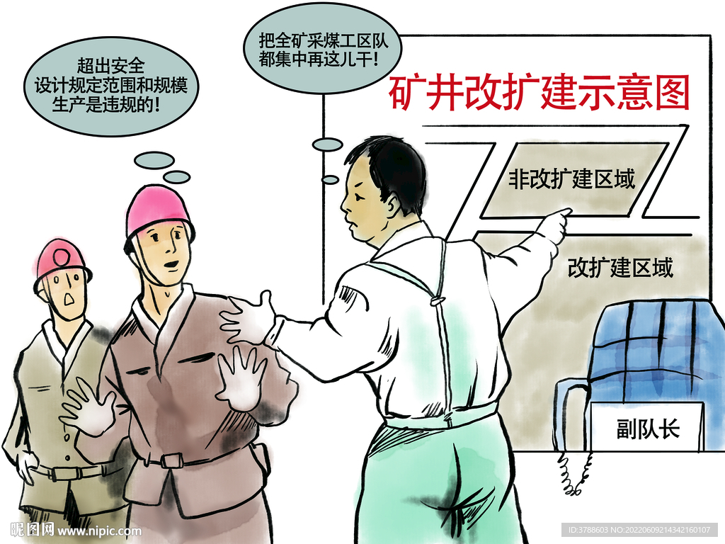 煤矿安全漫画
