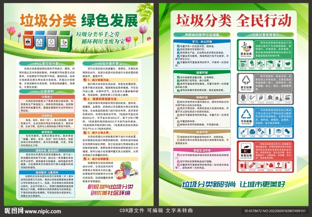垃圾分类宣传单