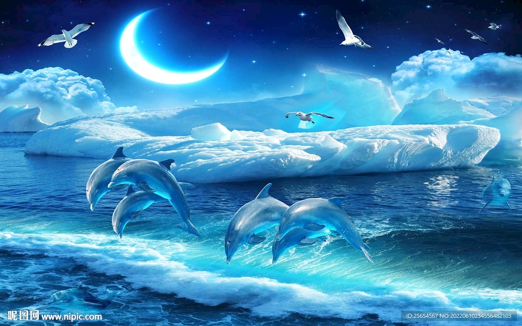 冰山海洋背景