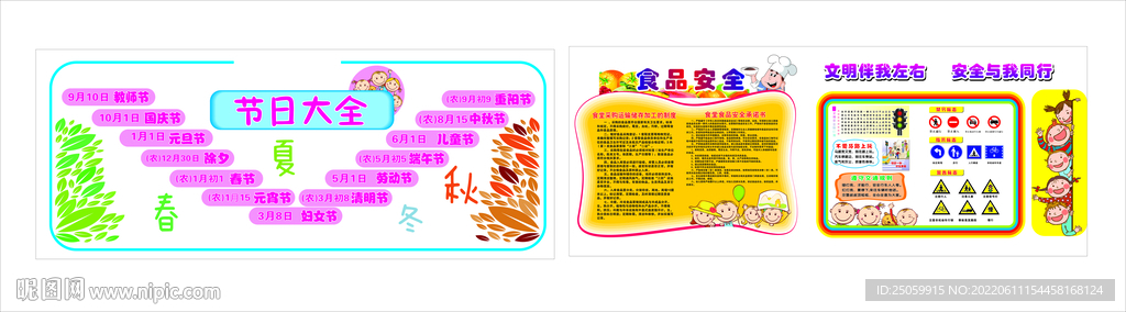 幼儿园交通安全展板