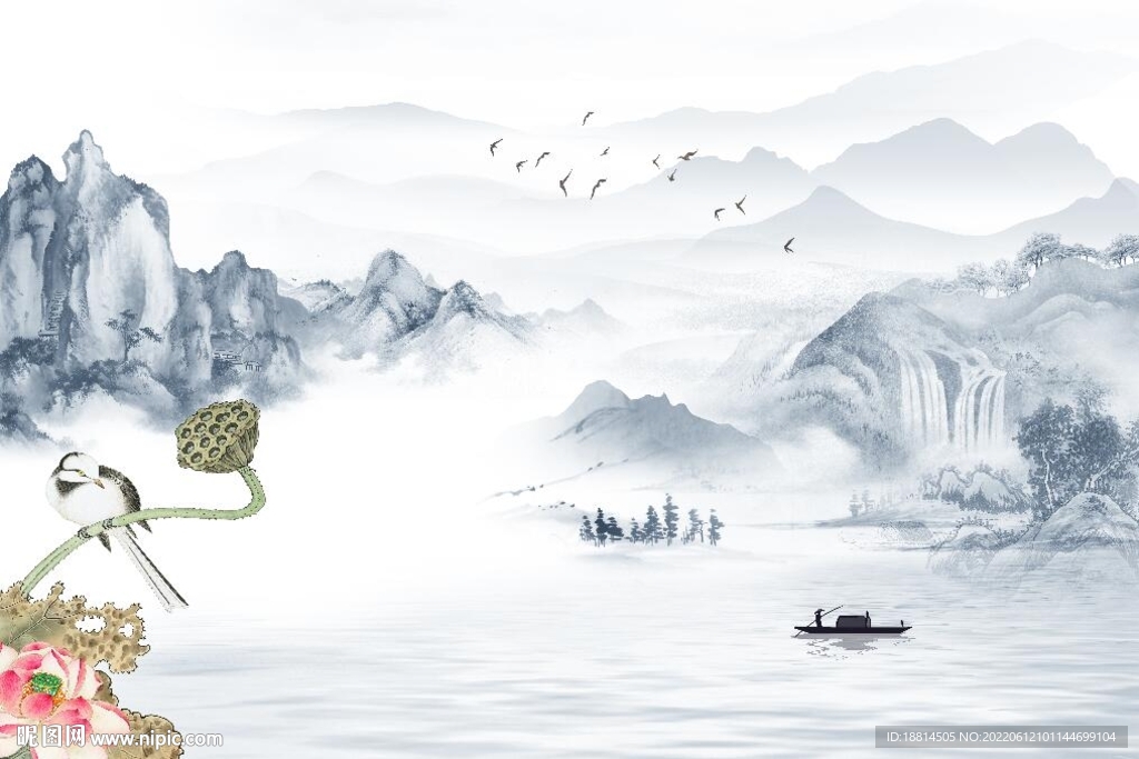 新中式背景墙