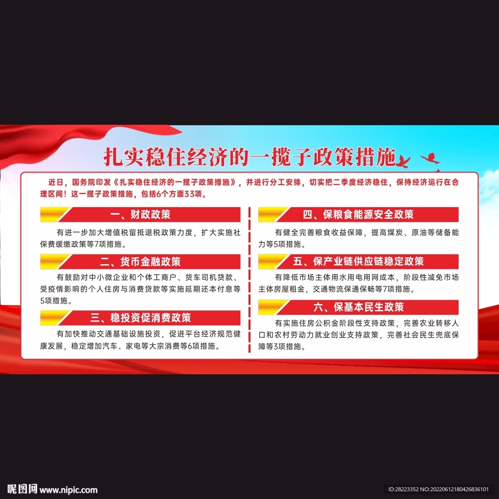 扎实稳住经济的一揽子政策措施
