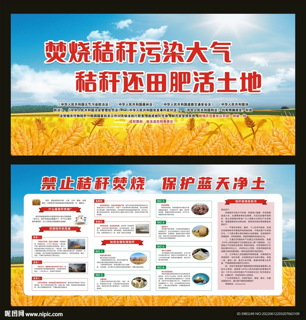 焚烧秸杆宣传栏