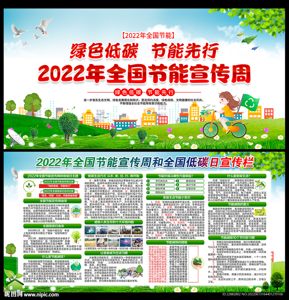 2022年全国低碳日主题展板