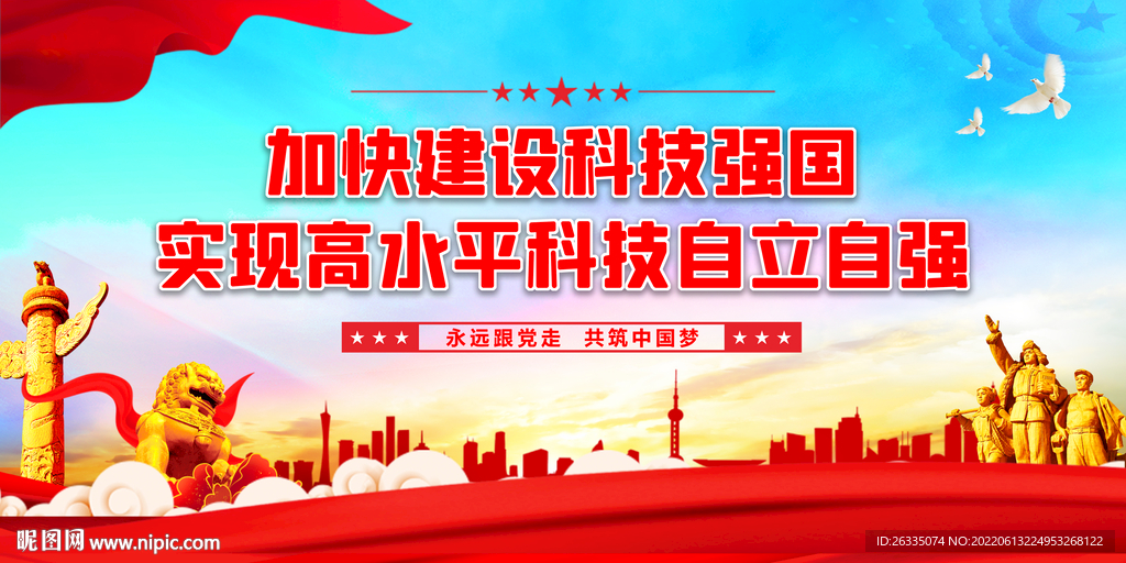 科技强国展板