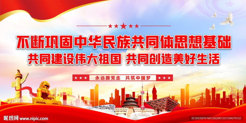 中华民族共同体展板