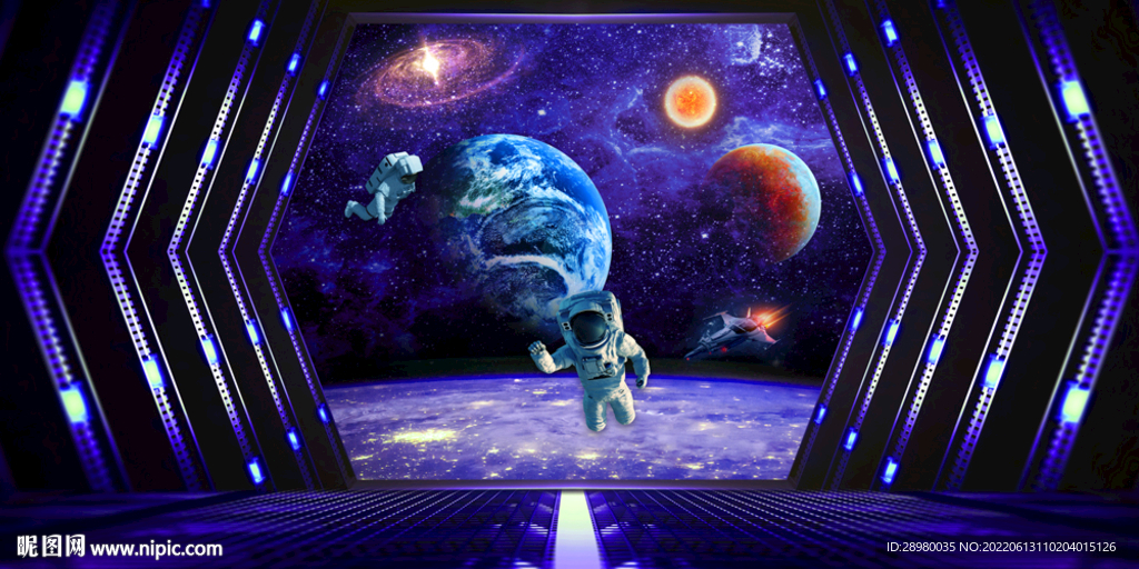 3D空间站宇航员