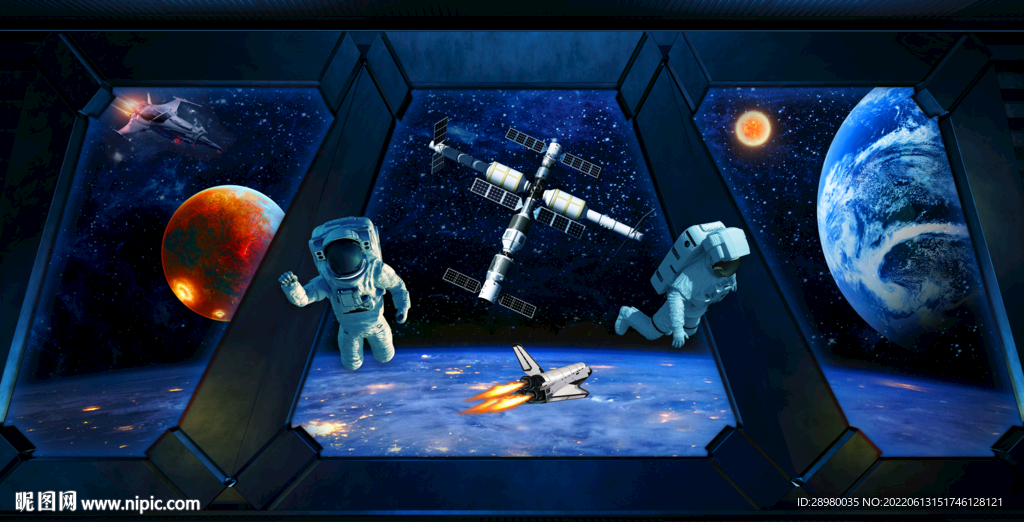 3d太空舱宇航员