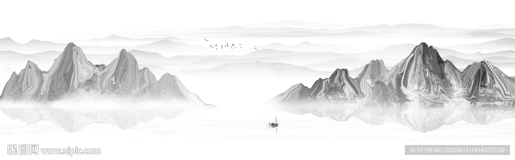 抽象山水画